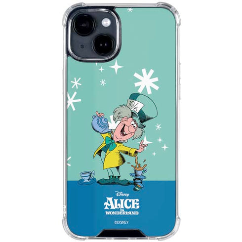 Disney Alice in Wonderland Mad Hatter Tea Party iPhone 15 Clear Case